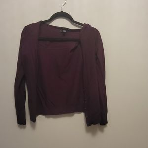 Classic dark purple magenta cardigan